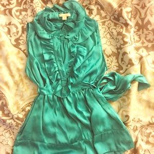 Teal Forever21 blouse